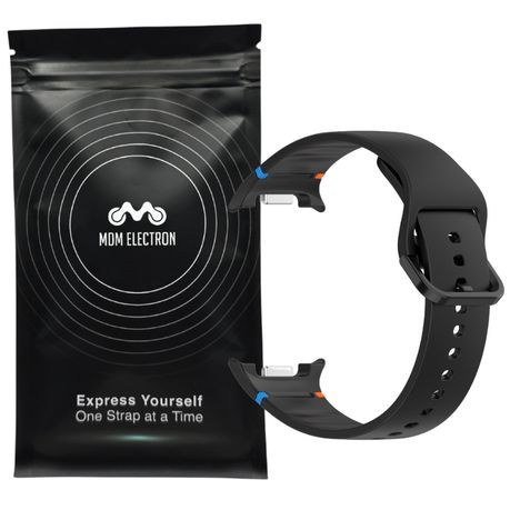 Official Silicone Strap Compatible With Samsung Galaxy Watch 8-Black Image