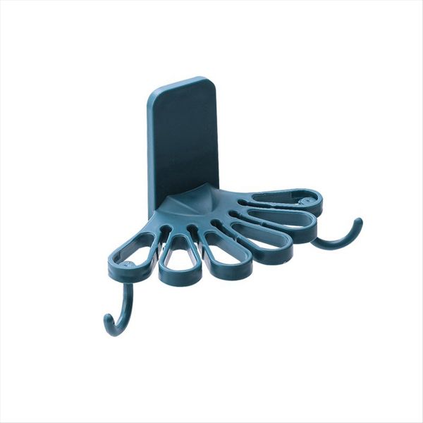 Kitchen Flower-Shaped Rag Rack with Hook Storage Organizer Wall-Mounted No