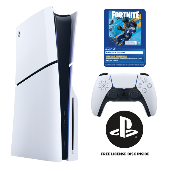 PS5 Playstation 5 Disc (E) + Fortnite Voucher + Ps Sticker