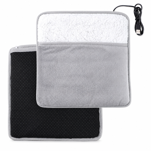 USB Heated Foot Warmer Pad 32cm with Plush Pocket for South Africa