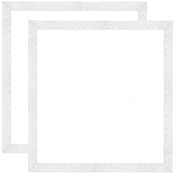 Waterproof PVC Tablecloth with White Lace - 220cm - Transparent - 2 Piece Set