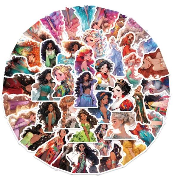 50 Pieces Stickers - Enchanting Princesses