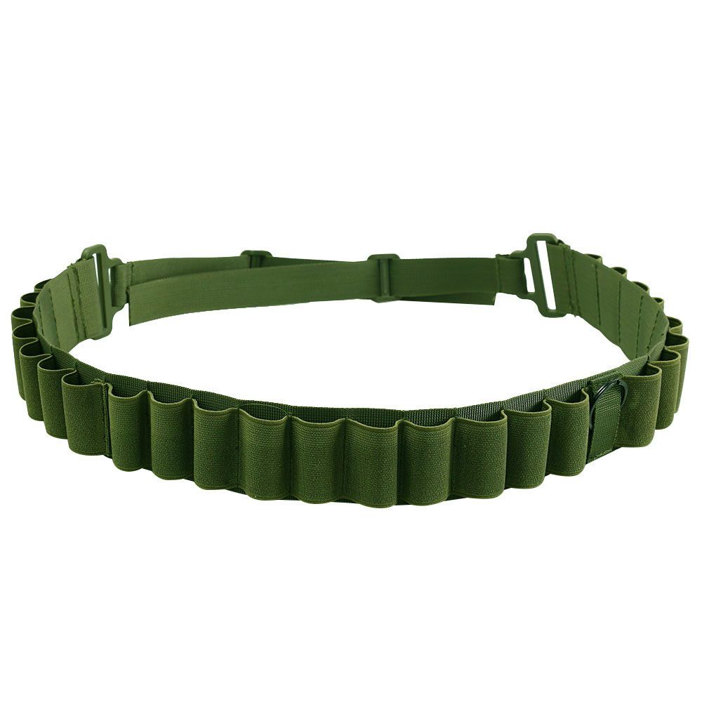 Tactical 25 Rounds 12 Gauge Shotgun Ammo Belt Shell Holder Green