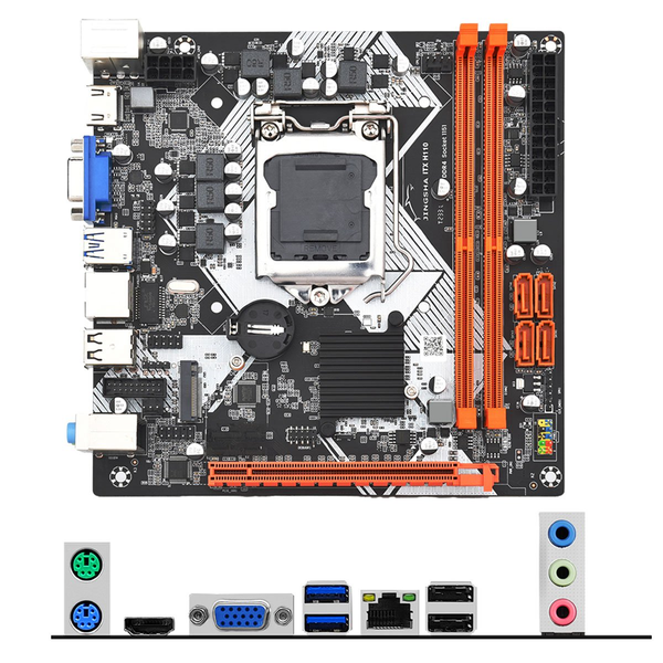H110 Computer Motherboard LGA1151 DDR4 Supports 32GB Gigabit Ethernet