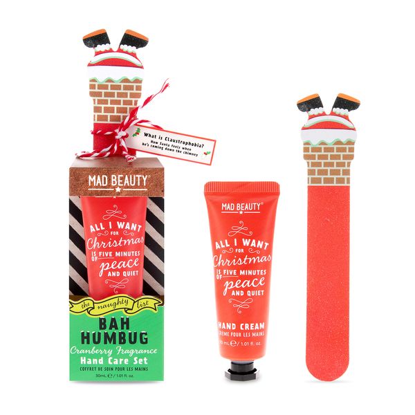Naughty List Christmas Hand Care Set - Cranberry Hand Cream &amp; Nail File Duo