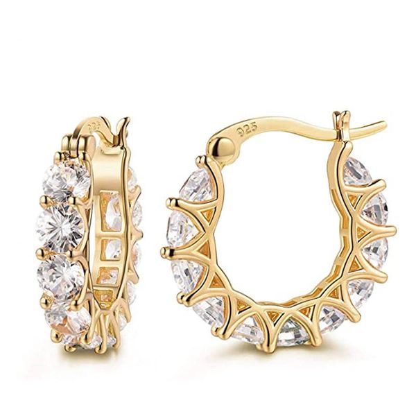 Diamante Hoop Earrings
