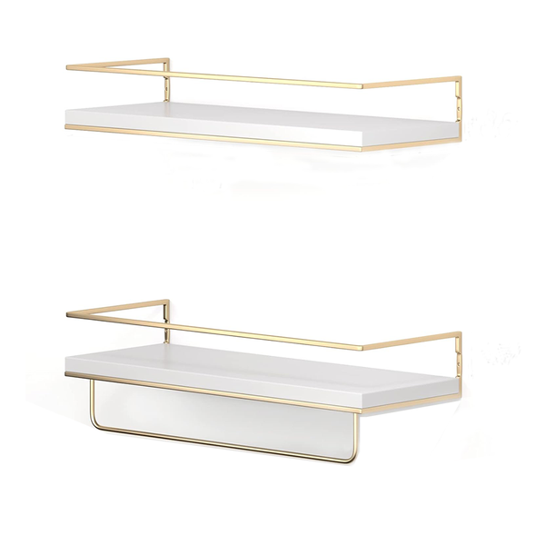 2 Piece Decorative Storage Shelves For Bathroom, Kitchen, Living Room