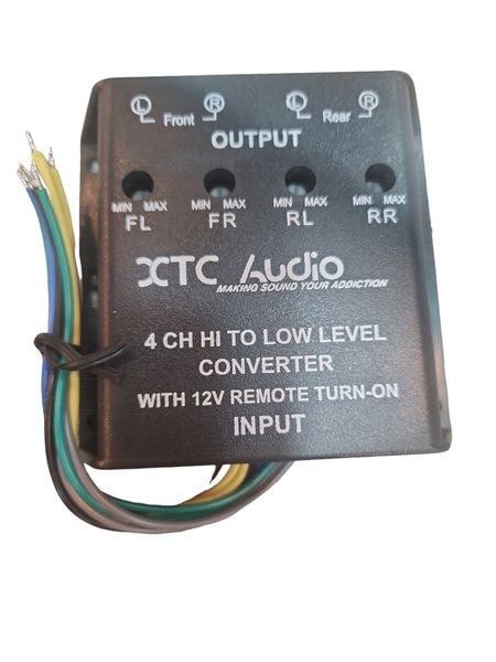 Hi To Low Level Converter XTC 4 Channel With Remote Connecting OEM Radio