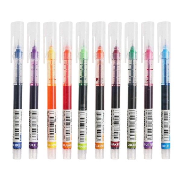 10-Piece Colorful Gel Pens set - Multicolor