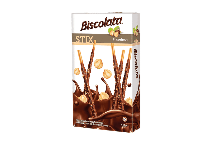 Biscolata Stix -12 Piece-Hazelnut