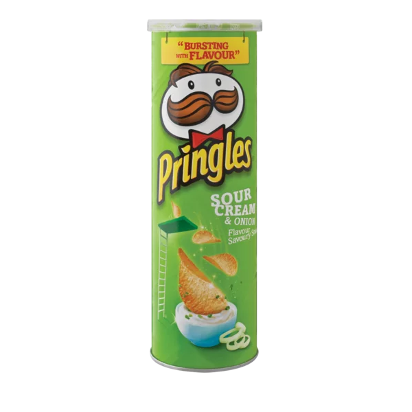 Pringles Sour Cream & Onion Flavored Savory Snack Potato Chips (12x100g ...