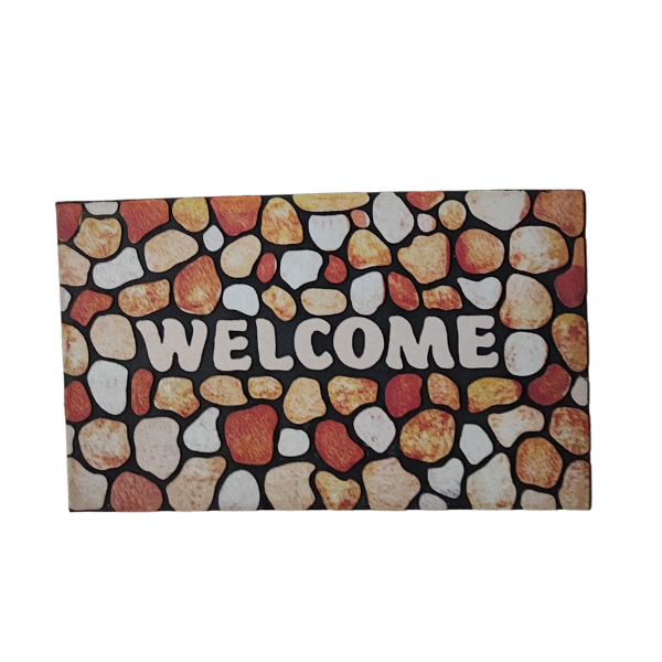 XL Printed Door Mat with Non-Slip Backing - 45cm X 75cm- Wood Grain Pattern