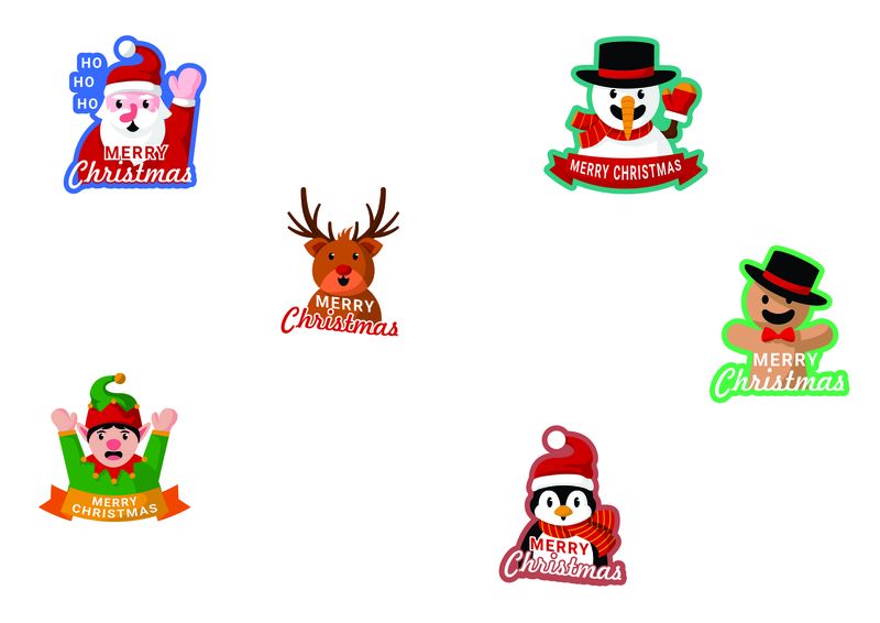 Christmas - Decor - Pack1 - Stickers - Vinyl