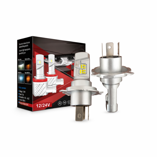 H4 LED Headlight Bulbs - Plug &amp; Play Brighter Night Drive Upgrade