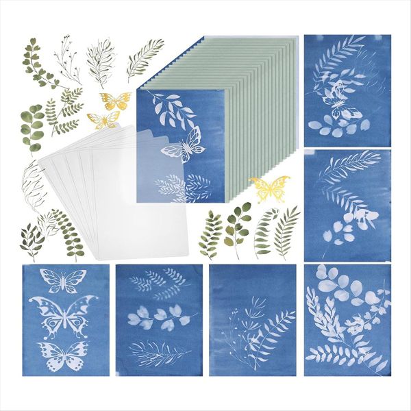 100 Piece Teal Paper Sun Printable Paper Kit