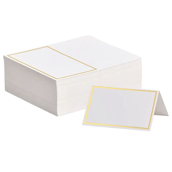 Single Sided Gold Foiled Table Place Cards - 50 pack
