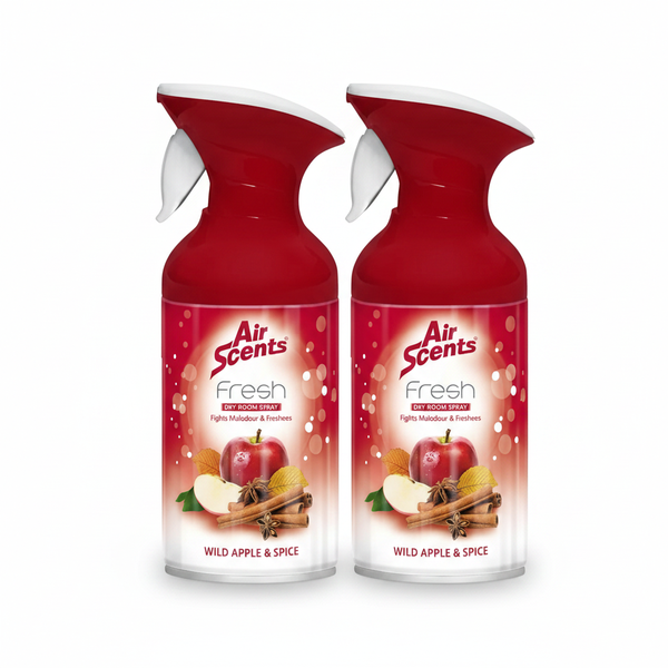 Air Scents Fresh Dry Room Spray Wild Apple &amp; Spice 250ml - 2 Pack