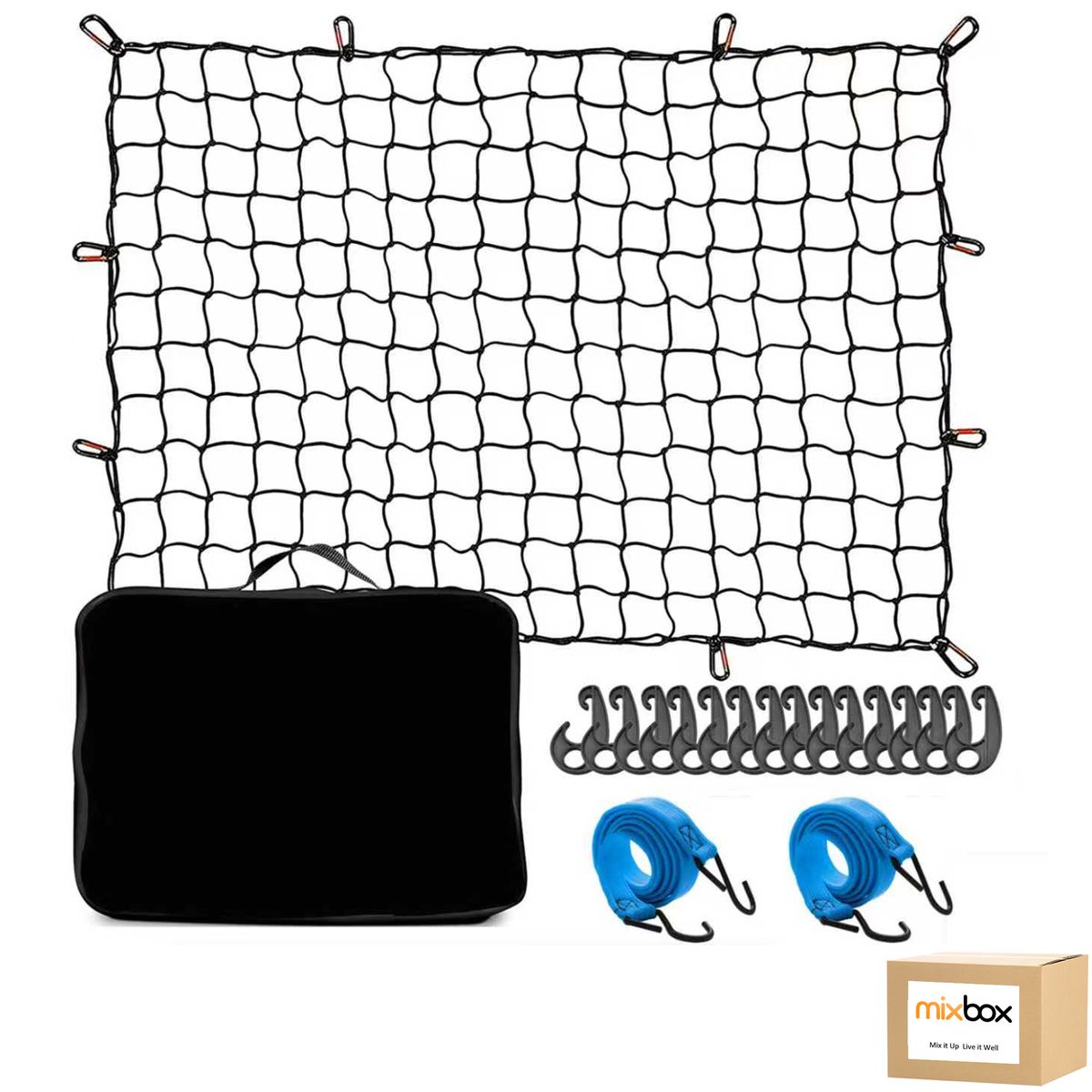 Mix Box 120x90cm Car Universal Storage Bungee Luggage Cargo Net Kit