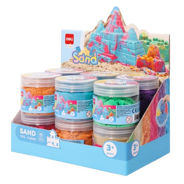 Deli Kids Playing Sand 900g 6 Piece Set Assorted colour
