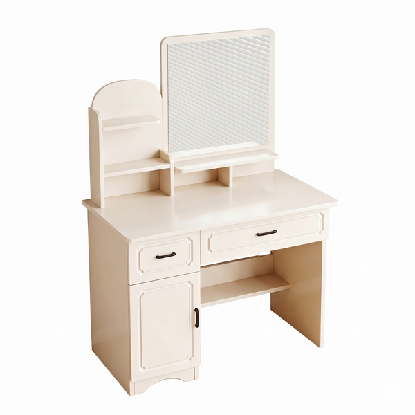 Modern Makeup Vanity Desk Dressing Table with Mirror Storage Cabinet