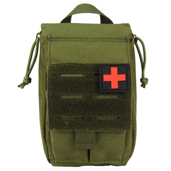 Portable Military First Aid Kit Medicine Bag for Outdoor Survival - Black