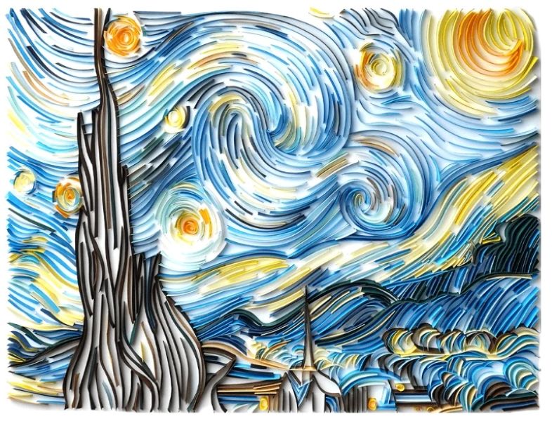 Quilling DIY Kit_ 40cm x 50cm - Abstract 008