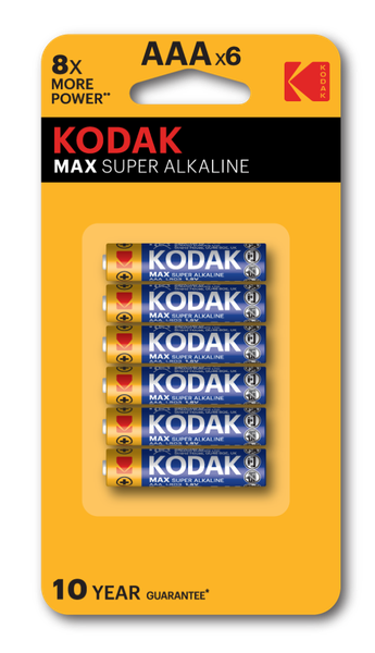 Kodak Max Alkaline AAA 4+2 Batteries