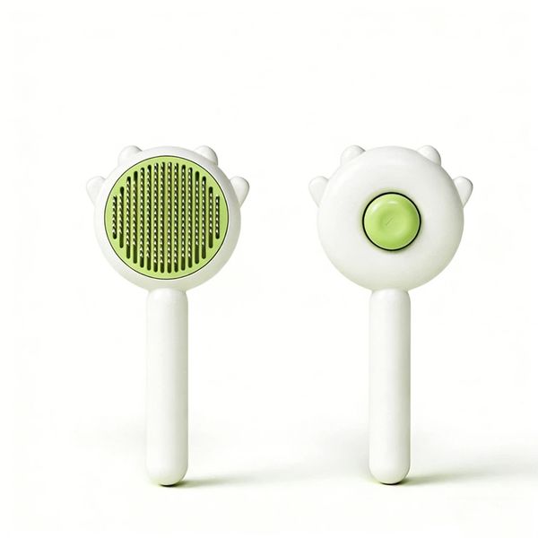 Pet Grooming Brush With Soft Bristles That Won't Hurt Your Pets Skin
