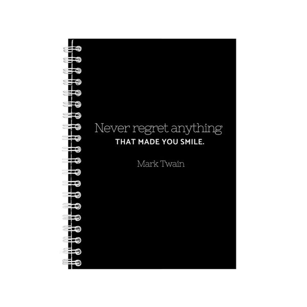 Smile A5 Notebook Spiral Lined Motivational Saying Graphic Notepad Gift 186