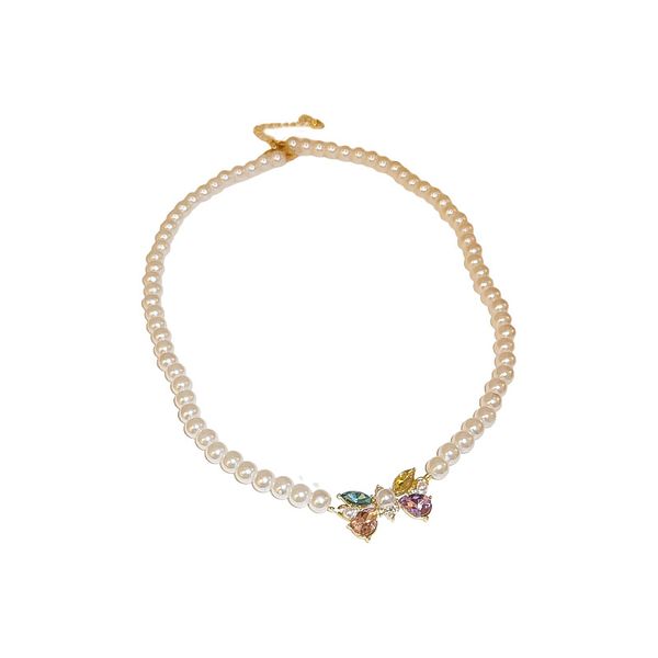 Elegant Colorful Butterfly Bead Necklace