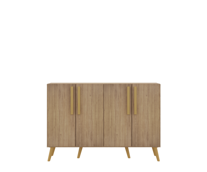 Palama 4-Door Side-Board/Buffet With Legs-Retro/Natural