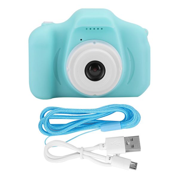 HD Cartoon Digital Video Camera DIY Photos Recording for Children KidsGreen