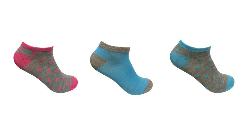 Undeez Ladies 3 Pack Spotted Sport Socks 3 - 7uk