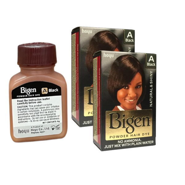 Bigen Powder Hair Dye 2 Piece - A Black - Paris