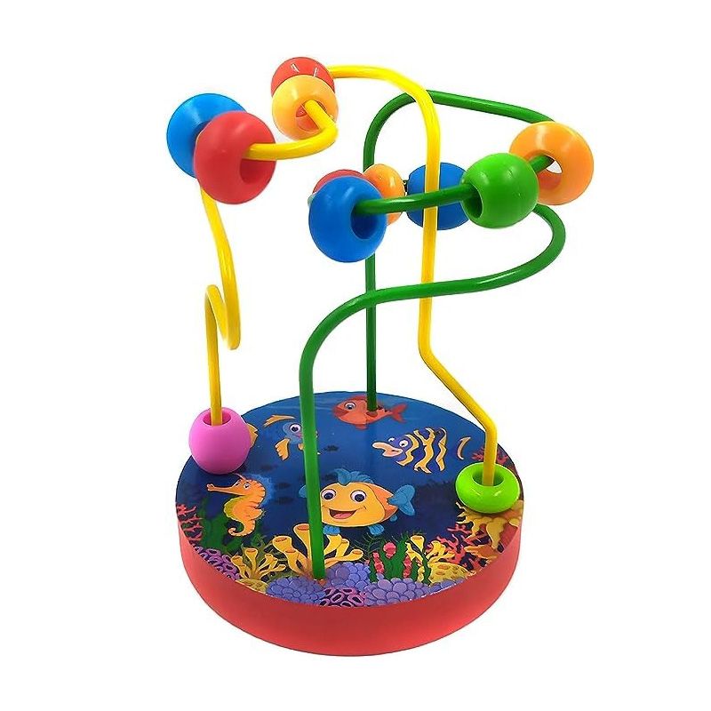 Hip Seat Mom Ocean Wooden Wire Bead Fine Motor Skills Maze Toy for