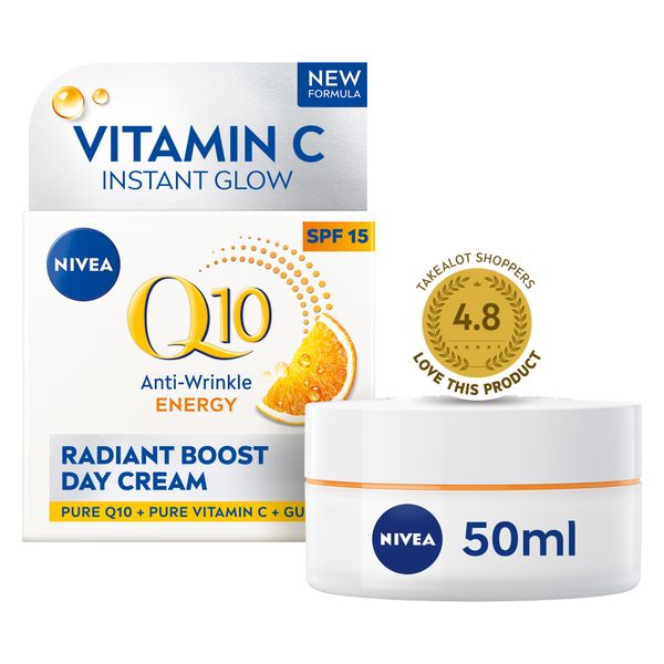 NIVEA Q10 Anti-Wrinkle Energy with Vitamin C Face Day Cream SPF15, 50ml