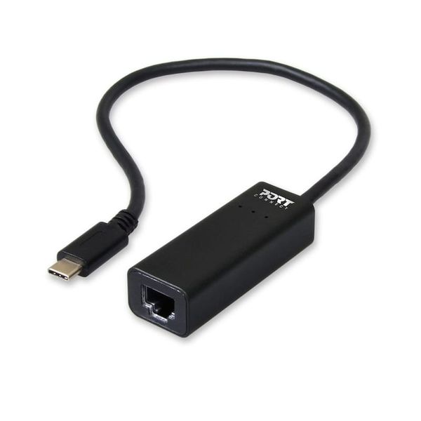 Port USB Type-C to RJ45 5Gbps 30cm Adapter - Black