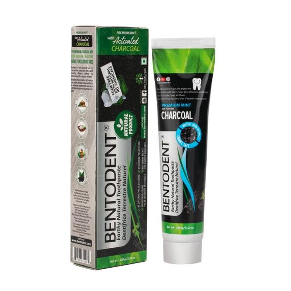 Bentodent Activated Charcoal and Mint Bentonite Clay Toothpaste (100gm)