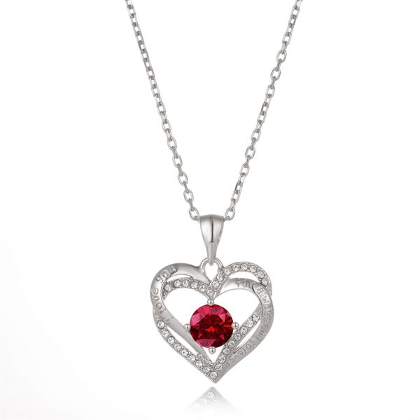 Crystalize I Love you.. January Birthstone Necklace with Swarovski Crystals