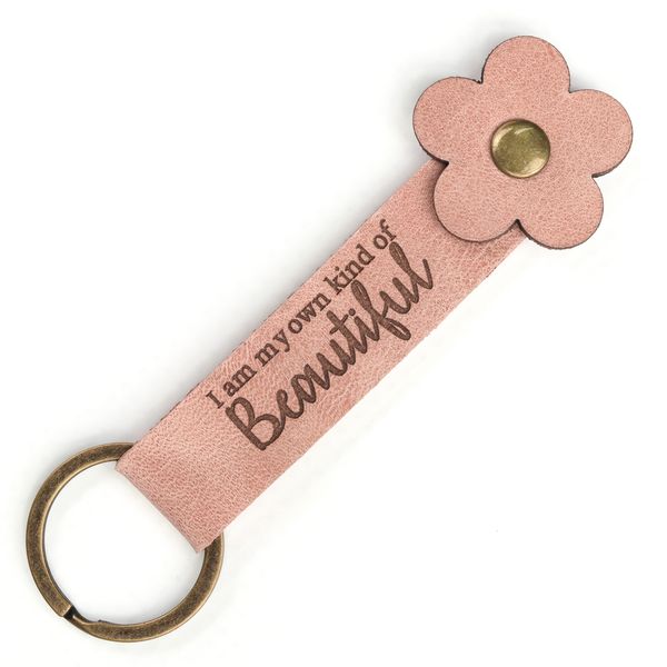 DAREhue - Genuine Leather Keyring - I am my own kind of Beautiful