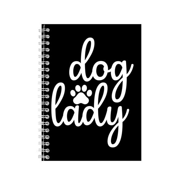 Lady A5 Notebook Spiral Lined Trendy Notepad Dog Idea 331