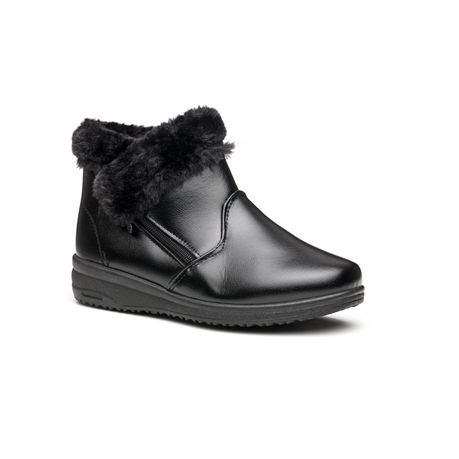 Ladies ankle boots hot sale with fur trim