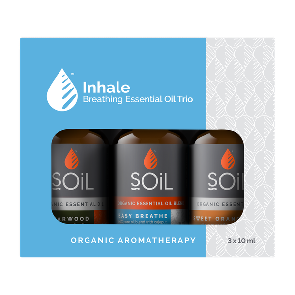 SOiL Organic Inhale Essential Oil Trio Box