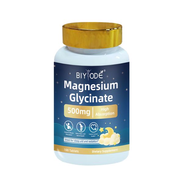 BIYODE 100 Tablets Magnesium Glycinate Sleep Aid
