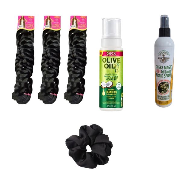 Londie London Braid 3-Pack with Complete Braid Care &amp; Styling Essentials