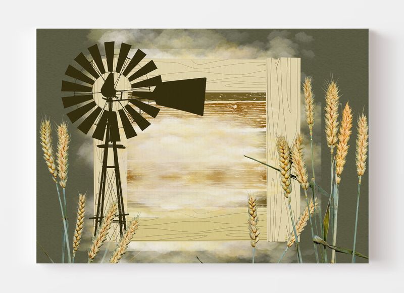 A3 Disposable Paper Placemat Set - Karoo Windpomp