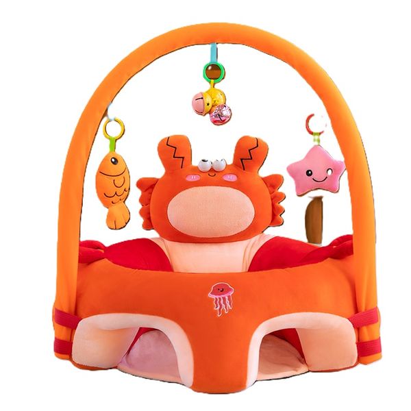 Baby Plush Support Seat with Hanging Toys - Ocean &amp; Animal Designs