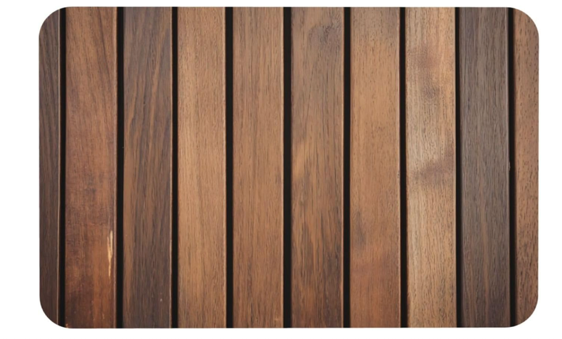 Imitation Wooden Slat Bathroom Rugs,Absorbent Quick Dry Bath Mat,Water