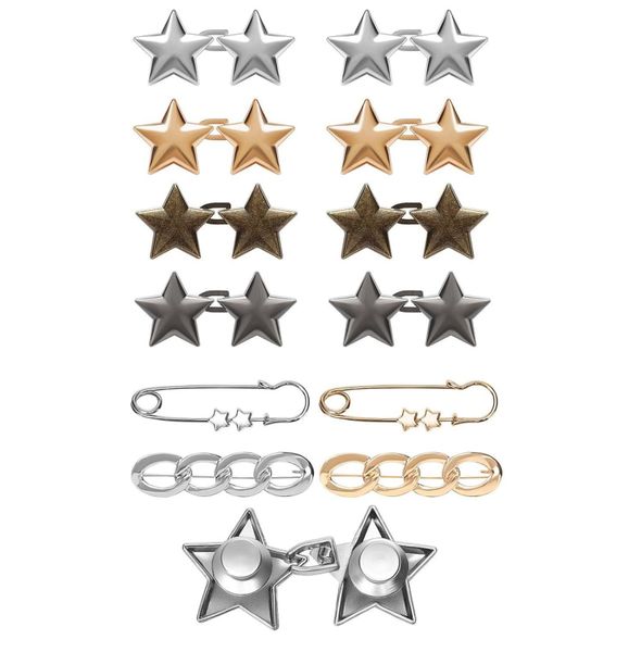 Fudisenn 12Pcs Jean Button Pins - Adjustable Waist Tightener for Pants
