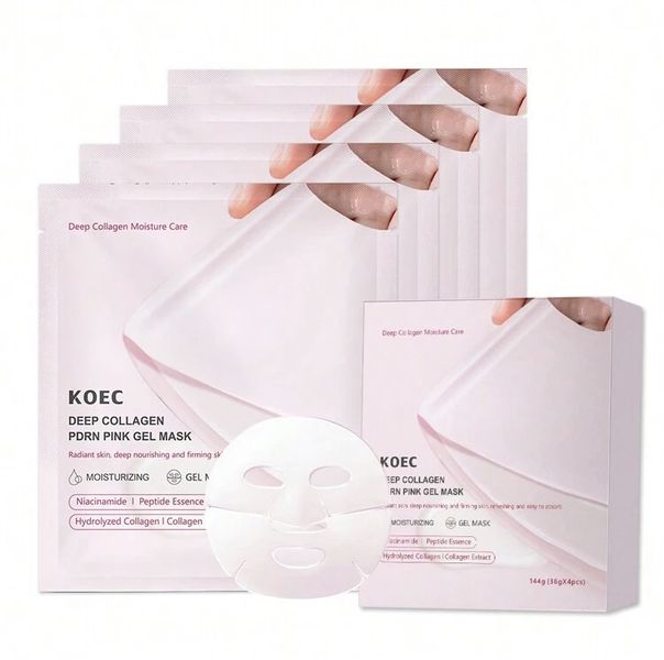 Koec Deep Collagen PDRN Pink Gel Mask- 4pcs